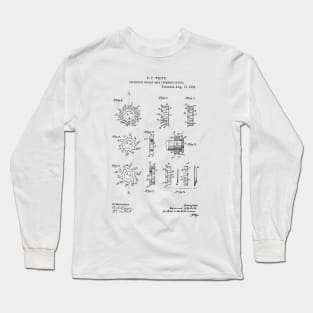 Telescopic Rotary Sole Trimming Cutter Vintage Patent Hand Drawing Long Sleeve T-Shirt